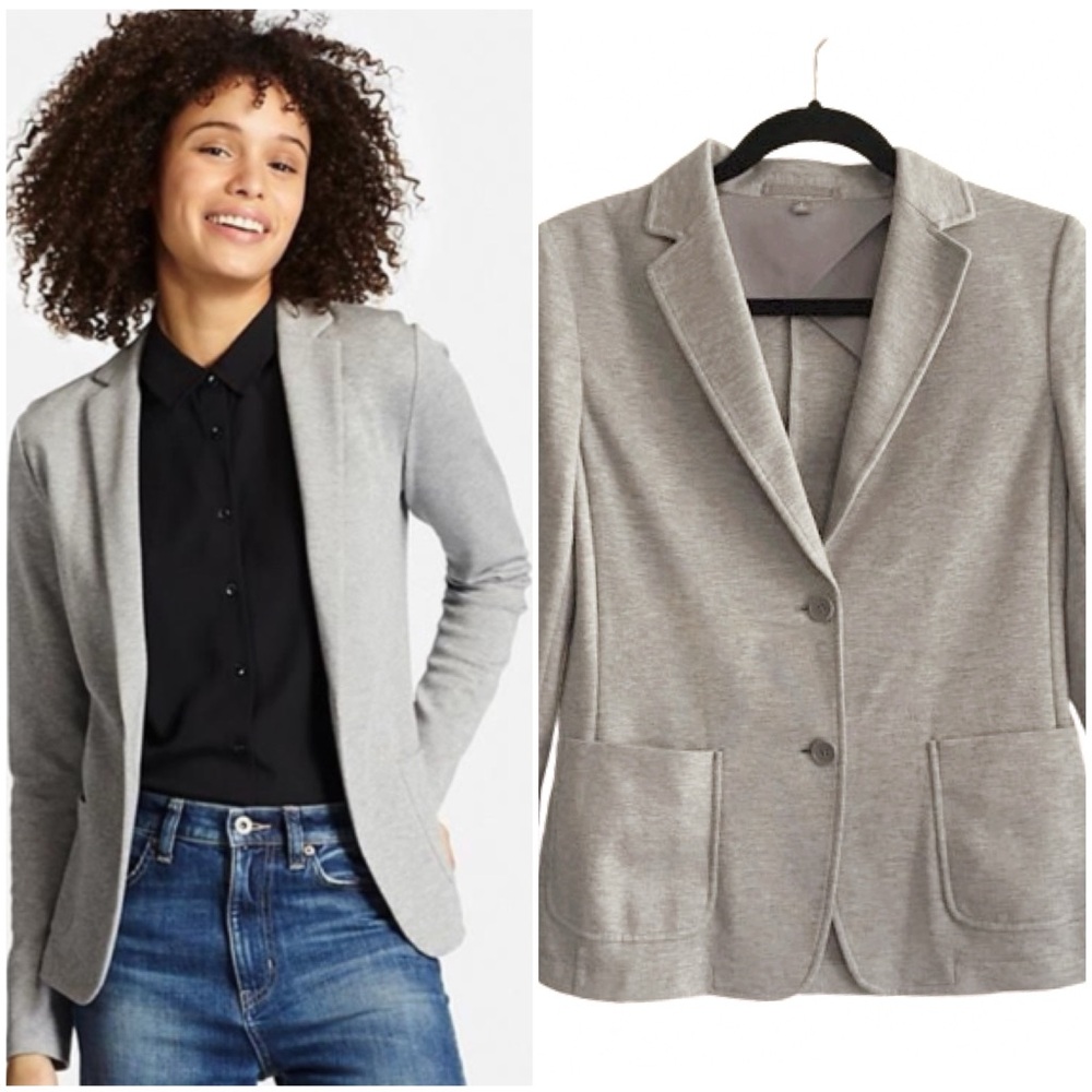 Uniqlo Comfy Jacket:Jersey Cotton Sweatshirt blazer Gray Size L NWOT